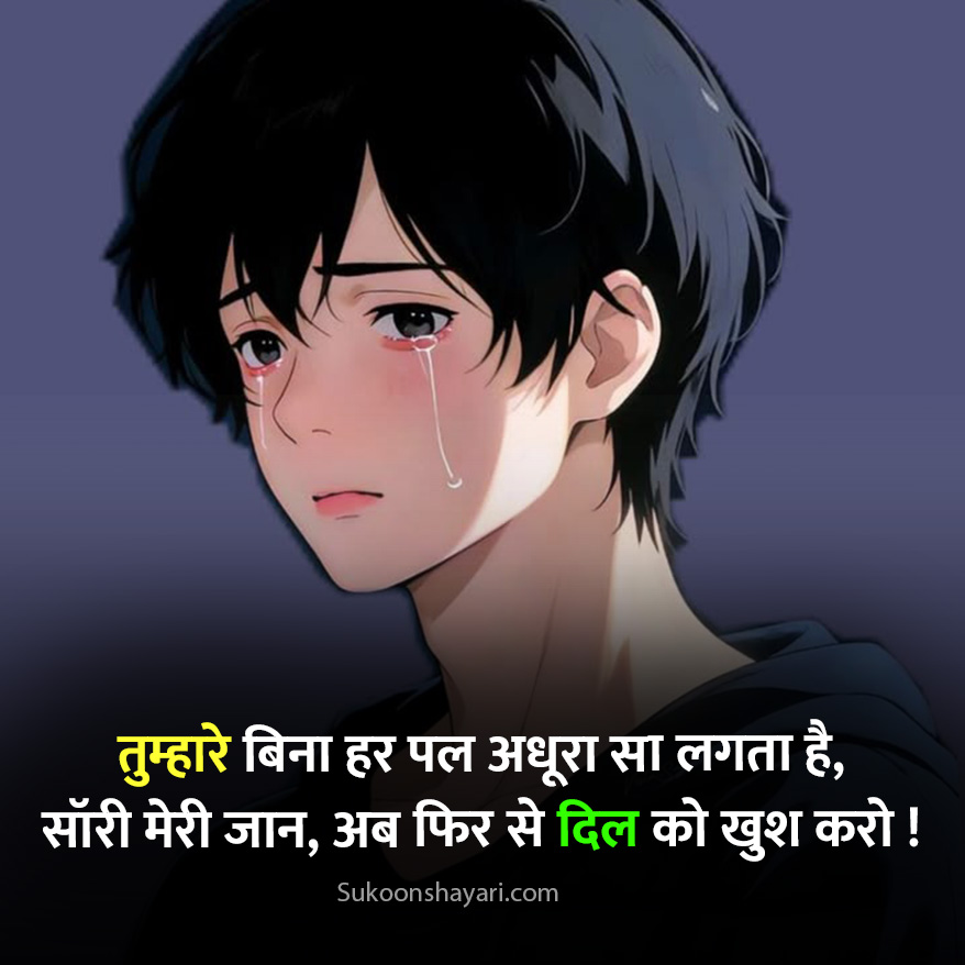 Sorry Shayari Hindi