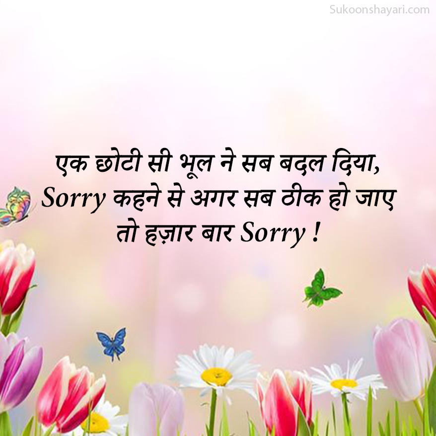 Sorry Shayari Hindi Main