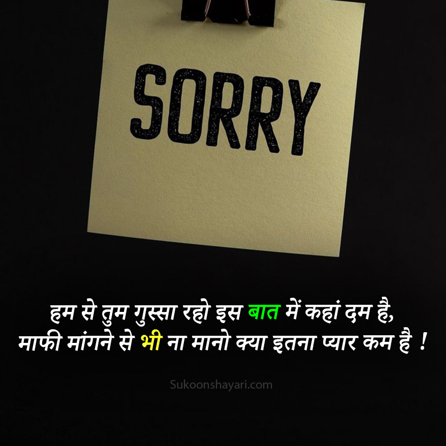 Sorry Shayari New