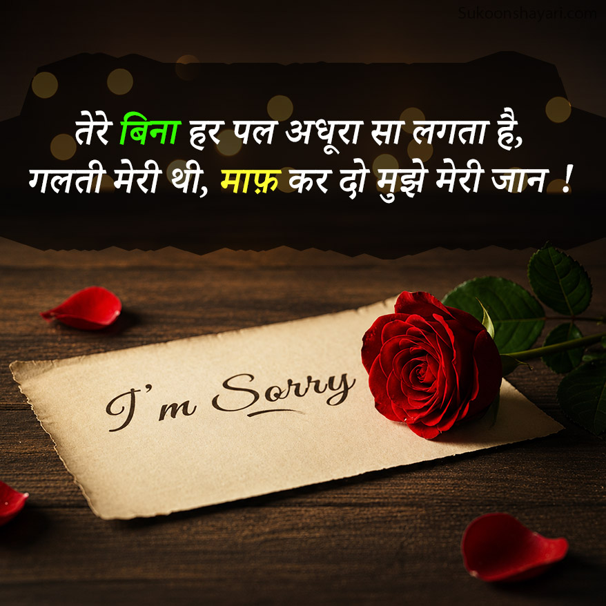 Sorry Shayari in Hindi