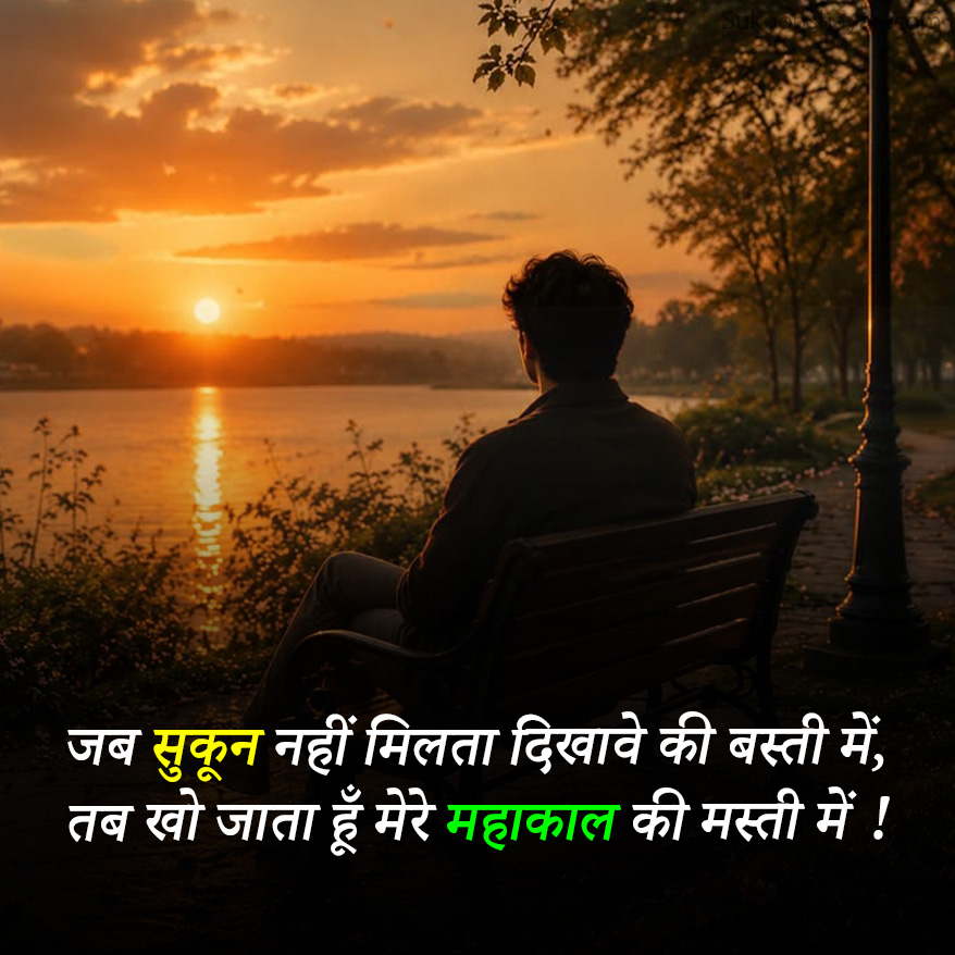 सुकून के पल शायरी