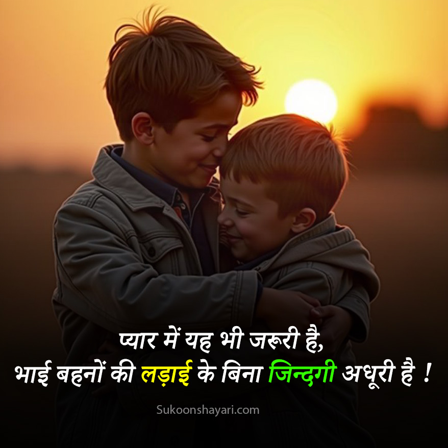 Bhai Bahen Ladai Shayari